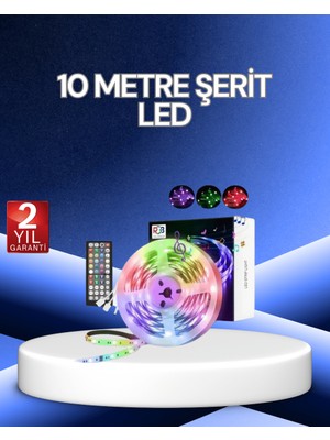 Marsilyan 10 Metre Smart Şerit LED Bluetooth Telefon Kontrollü USB Enerjili