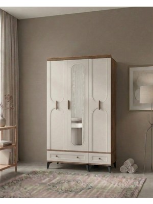 Soul 3 Kapılı Aynalı Mdf Gardırop