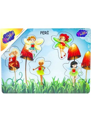 Bin1çeşit Eğlenceli Ahşap Peri Kızı Puzzle 1 Adet