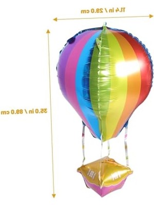 22 Inç Renkli Folyo Balon, Uçan Tasarım, 88-28 cm Doğum Günü Süsü