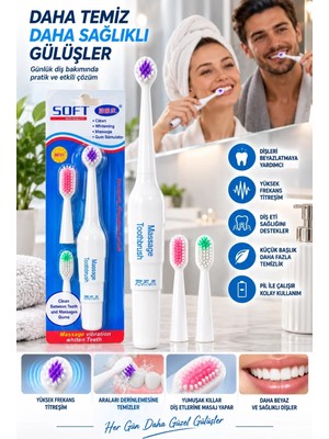 İlkyaz Fashion If ® Diş Aralarını Temizlemeye Yardımcı Titreşimli Diş Fırçası