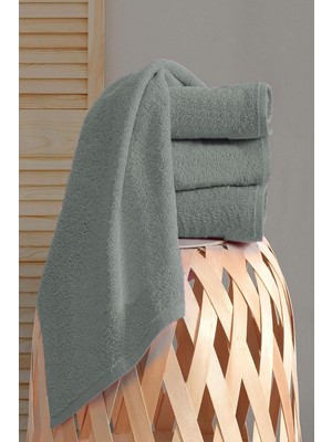 Happy Trend Home 4 Adet Pamuklu El Yüz Havlusu Seti - Desensiz Soft Dokulu Düz Renk (50X90 Cm)