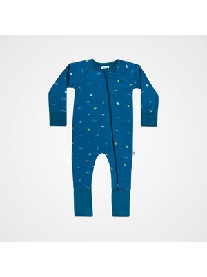 Happy Trend Uyku Tulumu 1.5 Tog Dino, Ayaklı ve Çift Yönlü Fermuarlı, 4-5 Yaş, Mavi