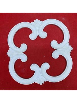 TemmuzX Ham Polyester Dekoratif Duvar Objesi, 21X25 Cm, Beyaz