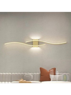 TemmuzX LED Modern Duvar Lambası USB Şarj Edilebilir Duvar Lambası Pille Çalışan Duvar Apliği Demir Akrilik Uzun Paralel Tasarım Iç Mekan Dekoratif Yatak Odas