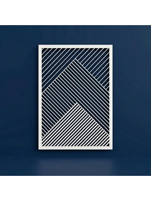 TemmuzX Metal Duvar Sanatı, Metal Geometrik Dekor, Minimalist Duvar Sanatı, Metal Duvar Dekoru, Iç Dekorasyon, Duvara Asmalı (Beyaz, 17 G x 24 Y / 43X60 Cm)