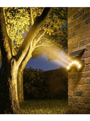 TemmuzX 10WATT Güneş Enerjili Duvar - Ağaç Apliği Solar Güneş Enerjili LED Bahçe Lambası - Aydınlatması, Günışığı