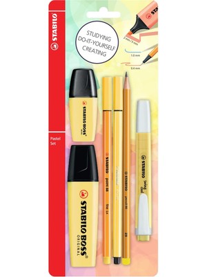 Stabılo - Kalem Seti - Tek Pastel Renk - 6'li Set - Sarı