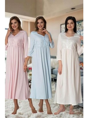 Guguk Store Kadın Mavi Hamile Lohusa Gecelik (Mavi / 2XL)-EFS3012EF-19804IGP261076