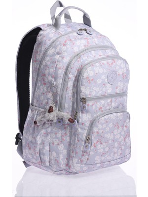 EBA-8862 Klinkır Okul Çantası Sırt Çanta Günlük Gezi Spor Seyahat Tatil Çok Gözlü Laptop Bölmeli Desenli