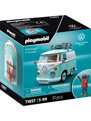 Playmobıl | Collector Cars | Volkswagen T1 Camper | Yetişkinler ve Çocuklar Için Model Araba | Kişiselleştirmek Için Çıkartmalar ile | Araba Hayranları ve Koleksiyonerleri Için Hediye | Detaylı