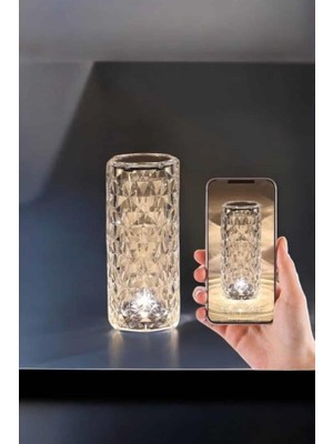 Str Store Gece Lambası Kristal Lamba Dokunmatik Şarjlı Hediyelik