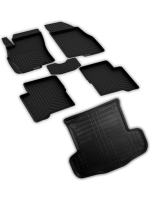 Die Grup Ferrous Autoaccessories Fiat Linea ile Uyumlu 4d Paspas ve 3D Bagaj Havuzu 2007 2020