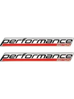 Die Grup Performance Edition Yazılı 2 Adet 3D Kabartmalı Sticker, Universal Kullanım - Motorsiklet - Araba | Redlinegrafik