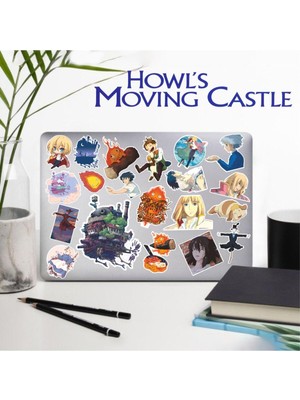 Die Grup Ms Major Selection Howl's Moving Castle Yürüyen Şato Sticker Telefon Laptop Notebook Tablet Defter Matara Stiker Etiket