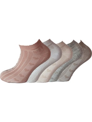 Die Grup Meristanbul Kadın Desenli Patik Çorap 5’li Paket – Yumuşak Pamuklu – Eğlenceli & Pastel Tonlar (Pastel Renkler, 39-42)