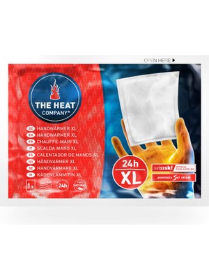 Die Grup The Heat Company El Isıtıcısı Xl — 10'lu Paket - Ekstra Sıcak — Büyük Cep Isıtıcı — Isı Pedi — 24 Saat Sıcak Eller - Havayla Çalıştırılmış — Tamamen Doğal