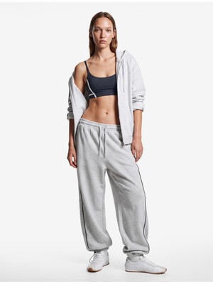 Die Grup Beli Bağcıklı Biyeli Stoperli Balon Fit Oversize Jogger Eşofman Altı