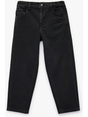 Die Grup Pamuklu Beli Lastikli Rahat Kesim Denim Pantolon