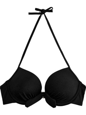 Mythriva Kalp Yaka Fiyonklu Push-Up Bikini Üstü