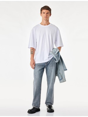 Die Grup Pamuklu Vintage Straight Fit Jean Pantolon