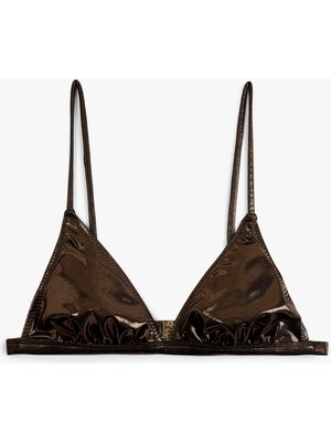 Mythriva Varak Baskılı Parlak Bralet Bikini Üstü