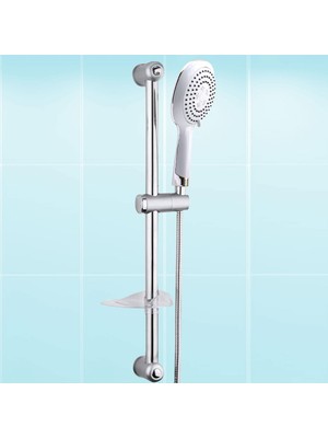 Die Grup BADEM10 Duş Seti Sürgülü Banyo Duş Başlığı Seti Fiskiyesi Telefonu Yuvarlak Başlık Metal Hortum