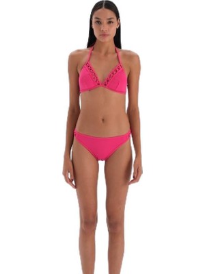 Mythriva Eros Kadın 3055BK Üçgen Küçük Bikini Takımı, Örme, Fuşya, 38
