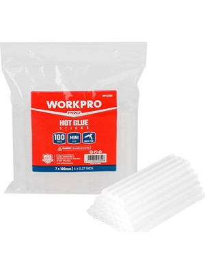 Die Grup Workpro WP432001 7X100MM Sıcak Silikon Tabancası Için 100 Adet Şeffaf Yedek Silikon/mum