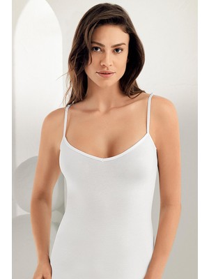 Mythriva Şahinler Likralı Ip Askılı Atlet Beyaz MB1018 L-Xl