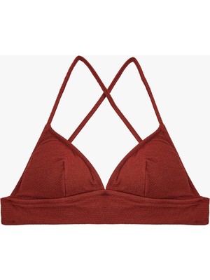 Mythriva Çapraz Askılı Dokulu Bralet Bikini Üstü