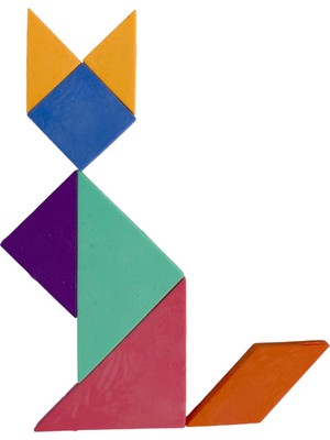 Mythriva Ertemı Tangram Figürlü Silgi Seti 7 Parça Yaratıcı Zeka Geliştirici Yapboz