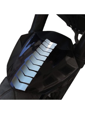 Die Grup Çınar Extreme Ok Tasarımlı Çamurluk Kask Sticker Reflektif, Floresan, Düz Renkler Taş Grisi