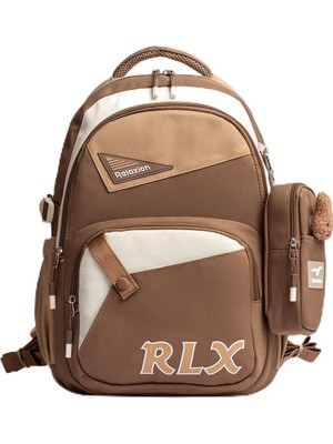 Mythriva RLX-1510 Unisex Okul Sırt Çantası Öğrenci Günlük Seyahat Tatil Spor Yürüyüş Seyahat Gezi Kamp Günlük Kahverengi