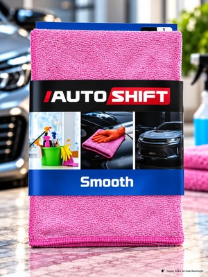 Mythriva Auto Shıft Smooth Mikrofiber Kurulama Bezi 70X50 cm – Araç Kurutma ve Parlatma Bezi Pembe Renk