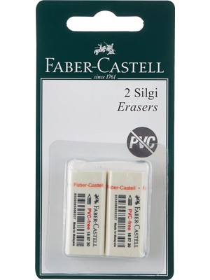 Mythriva Faber-Castell 2 Plastik Silgi 7086/30 (Beyaz)