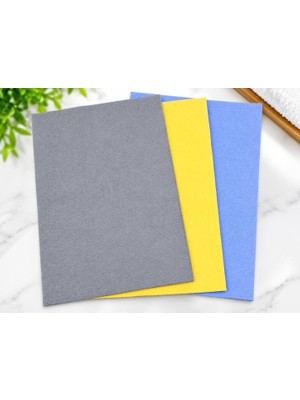 Mythriva Auto Shıft 3’lü Güderi Araç Kurulama Bezi 50X70 cm – Gri/sarı/mavi
