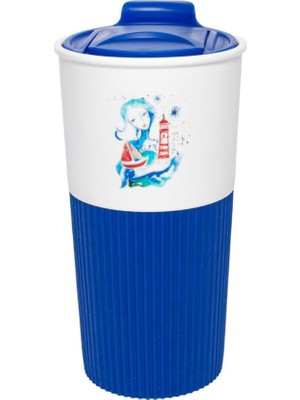 Mythriva Anemoss Fenerci Kızplastik Mug 450 ml Mavi Beyaz