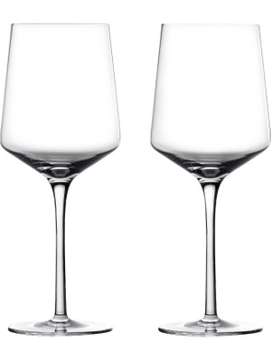 Mythriva Zone Denmark Rocks Kristal Camdan Kırmızı Şarap Kadehi, 40 Cl, 2'li Set, Şeffaf