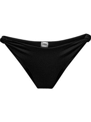 Die Grup Only Kadın Bikini Onlsıenna Rıb Knot Bıkını Brazılıan M Siyah