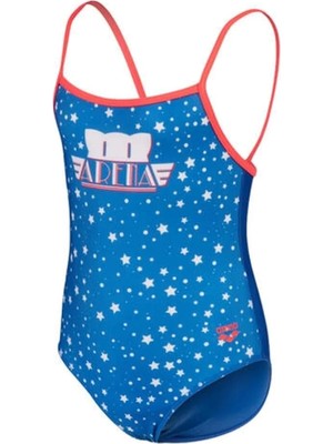 Vionna Arena Friends Swimsuit U Back Çocuk Mavi Yüzücü Mayosu 006301850