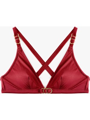 Vionna Aksesuarlı Çapraz Askılı Bikini Üstü