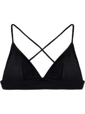 Vionna Çapraz Askılı Dokulu Bralet Bikini Üstü