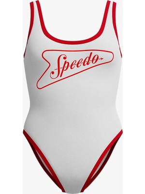 Vionna Speedo Solid Bound Kadın Beyaz Mayo