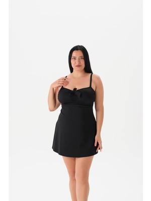 Vionna Eros Kadın 4065MY Elbiseli Mayo Siyah 48