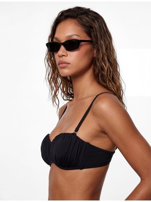 Vionna Arkası Bağlamalı Balenli Straplez Bikini Üstü
