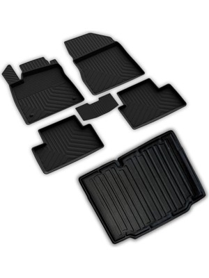 Vionna Ferrous Autoaccessories Renault Clio 5 ile Uyumlu 4d Paspas ve 3D Bagaj Havuzu 2020 ve Üstü
