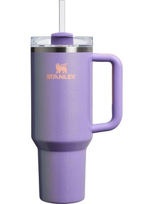 Vionna Stanley Quencher H2.0 Flowstate Pipetli Termos Bardak 1.18 Litre - Parlak Lila (Periwinkle Shimmer) | Paslanmaz Çelik