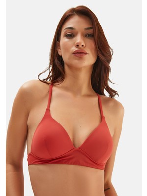 Şanal Eros Kadın Kaplı Üçgen ESKM23Y0007 Bikini Üstü, Kırmızı, 36 Eu