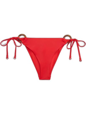 Şanal Kadın V Şeklinde Yan Bağlama Turuncu Bikini Altı